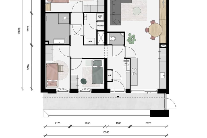 Bekijk foto 11 van De Nieuwe Defensie blok 3B - Appartement XL (Bouwnr. 421)