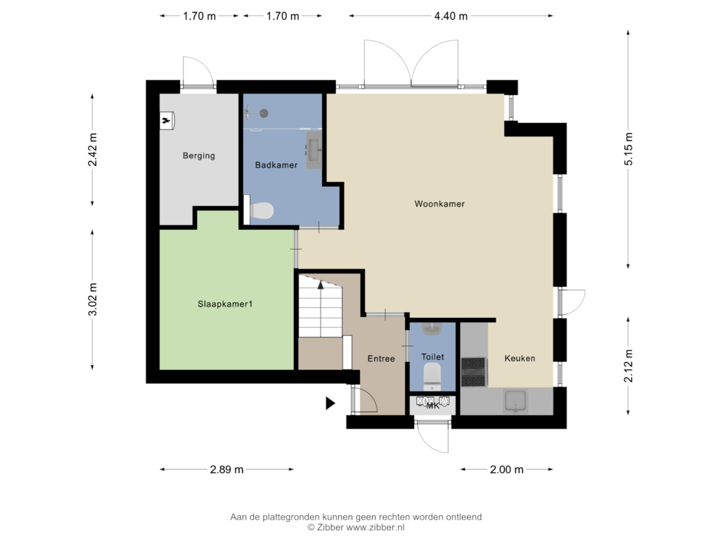 View floorplan of Begane Grond of Buinerweg 8-410