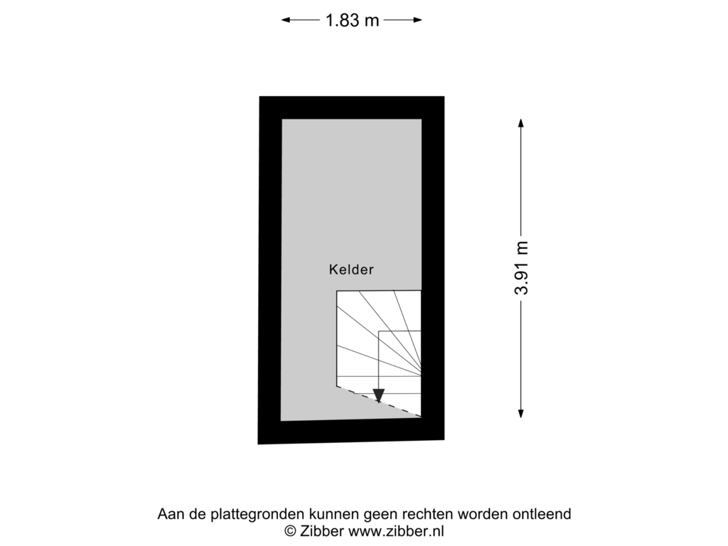 Bekijk plattegrond van Kelder van Spoorstraat 44