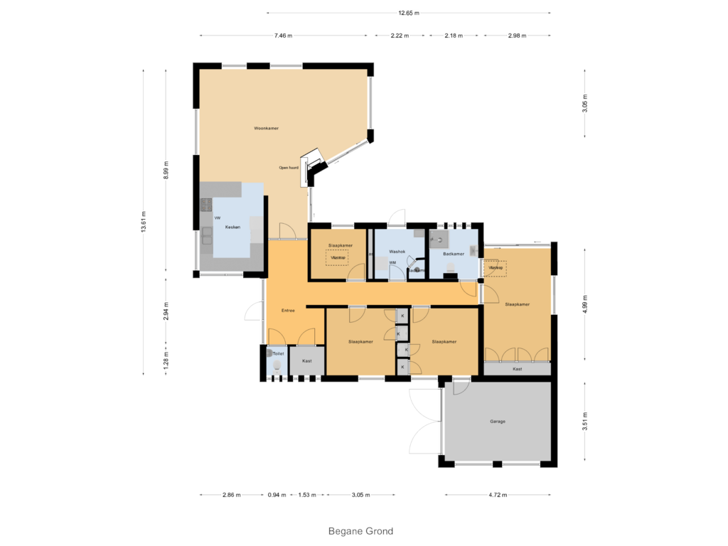 Bekijk plattegrond van Begane Grond van Hoge Hilleweg 8