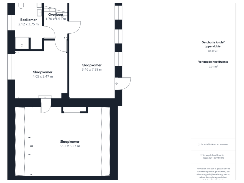 Bekijk plattegrond van 1e Verdieping van Donze Visserstraat 123