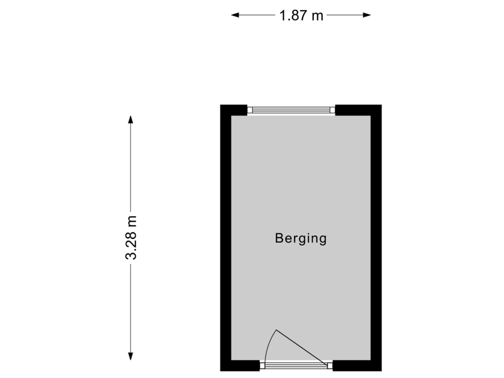 Bekijk plattegrond van Berging van Schubertlaan 12-A