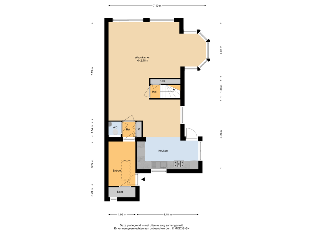 Bekijk plattegrond van Begane Grond van Wilbrinkbos 53