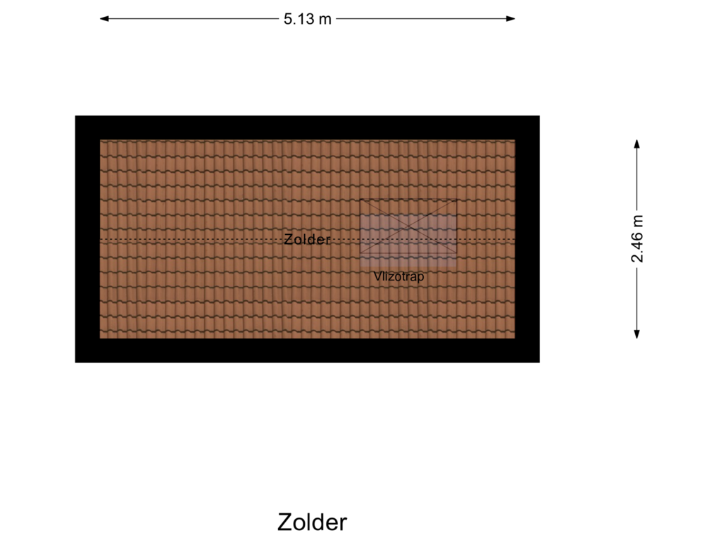 View floorplan of Zolder of Nieuwe Kweek 28