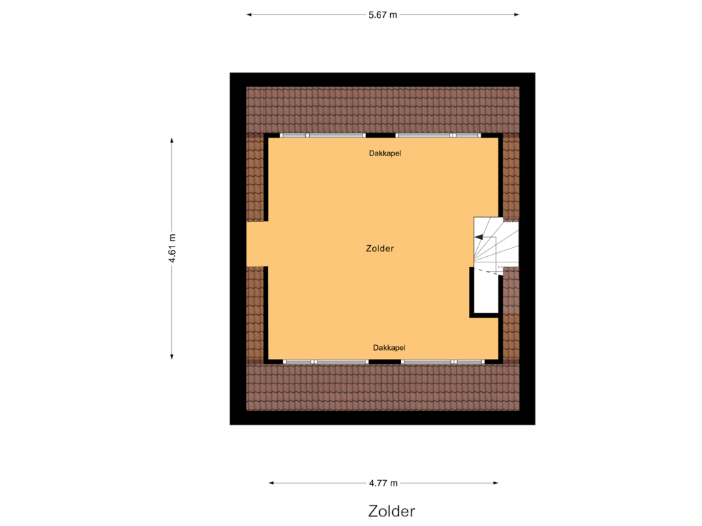 Bekijk plattegrond van Zolder van Rhijnvis Feithlaan 110