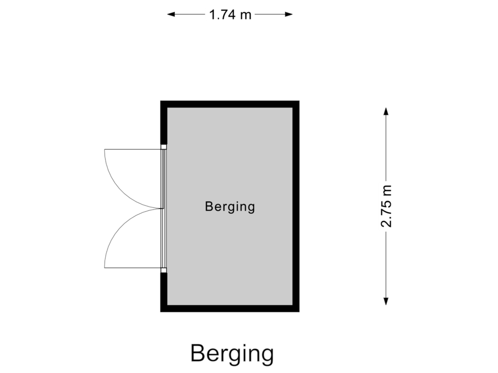 Bekijk plattegrond van Berging van Rhijnvis Feithlaan 110