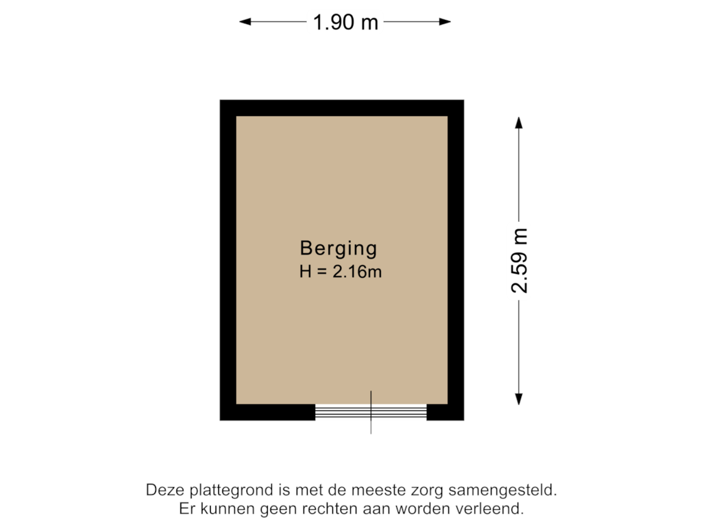 Bekijk plattegrond van Berging van Filomeentje erf 20