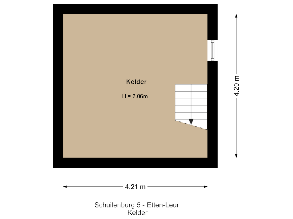 Bekijk plattegrond van Kelder van Schuilenburg 5