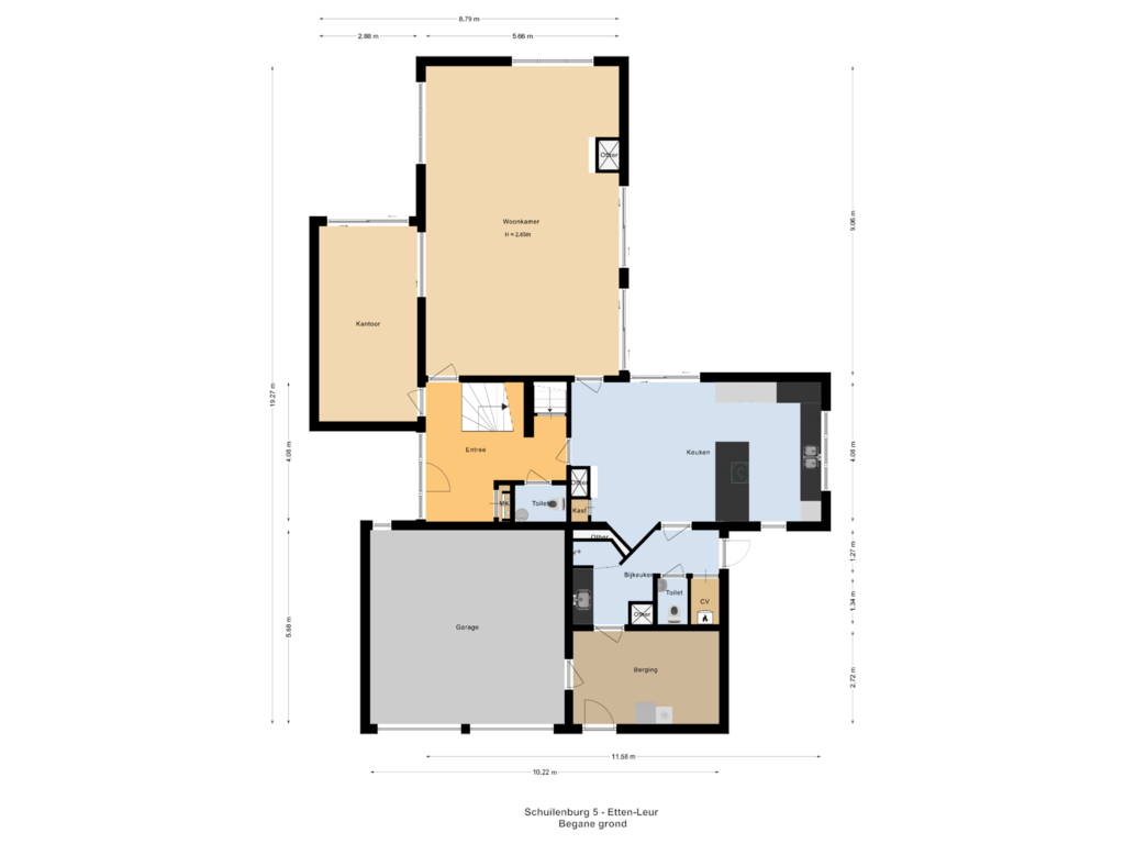 Bekijk plattegrond van Begane grond van Schuilenburg 5