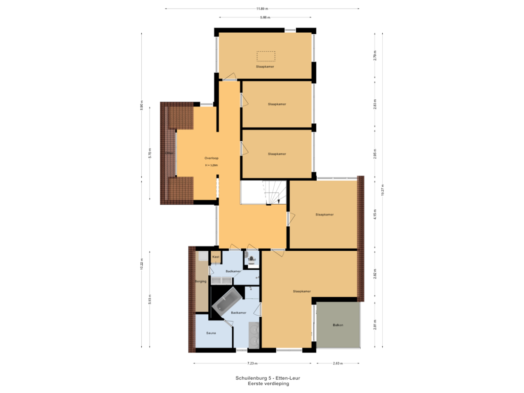 Bekijk plattegrond van Eerste verdieping van Schuilenburg 5