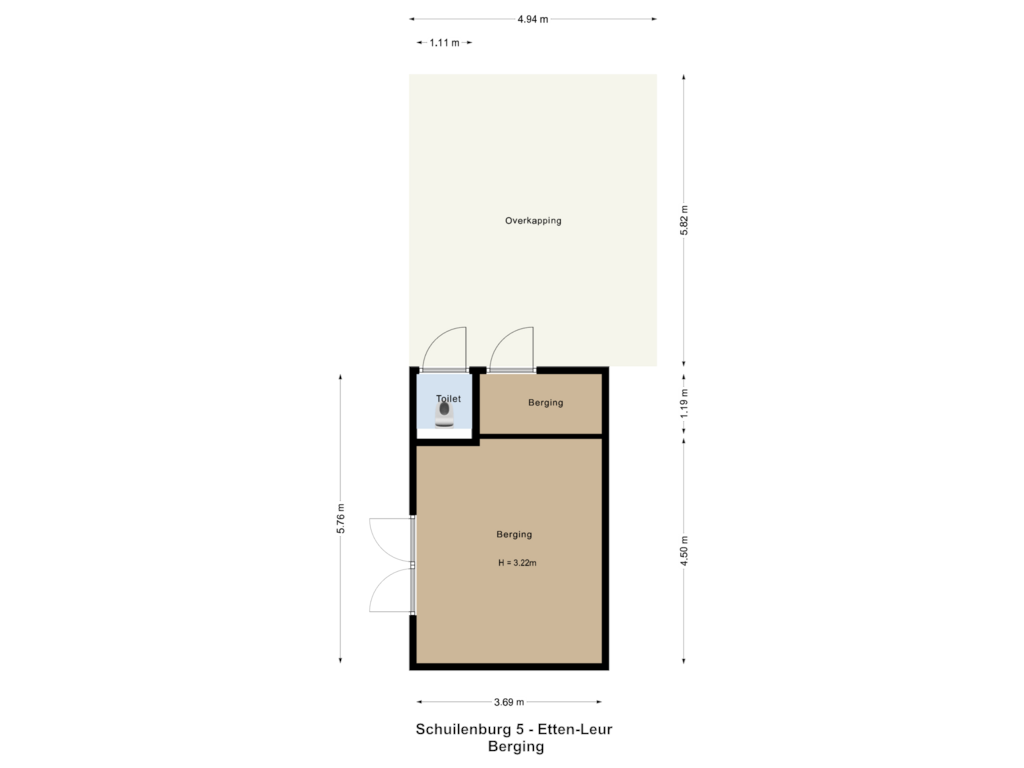 Bekijk plattegrond van Berging van Schuilenburg 5