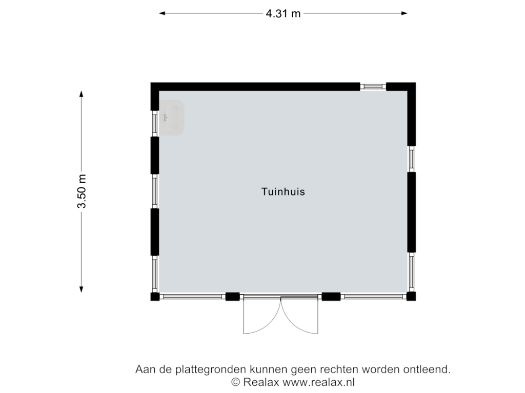 Bekijk plattegrond van Tuinhuis 2 van Drosteweg 9