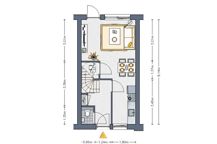 View photo 3 of Tussenwoning (starter) (Bouwnr. 8)