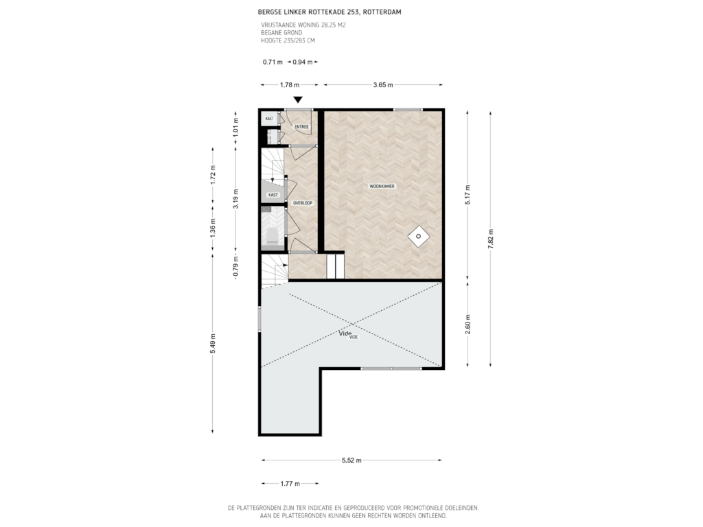 View floorplan of Begane Grond of Bergse Linker Rottekade 253