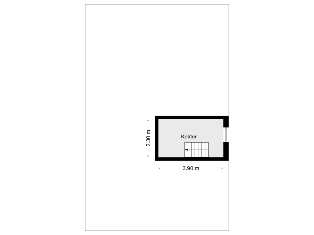 View floorplan of Kelder of Oude Zwolsestraat 12