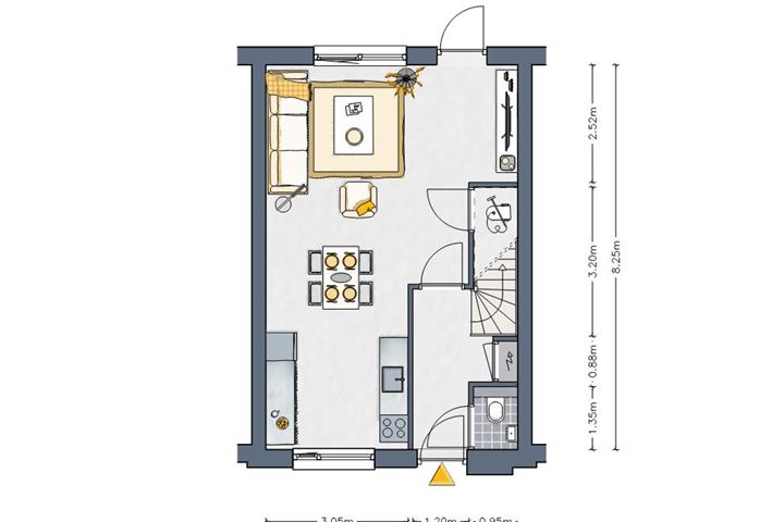 View photo 3 of Tussenwoning topgevel (Bouwnr. 9)