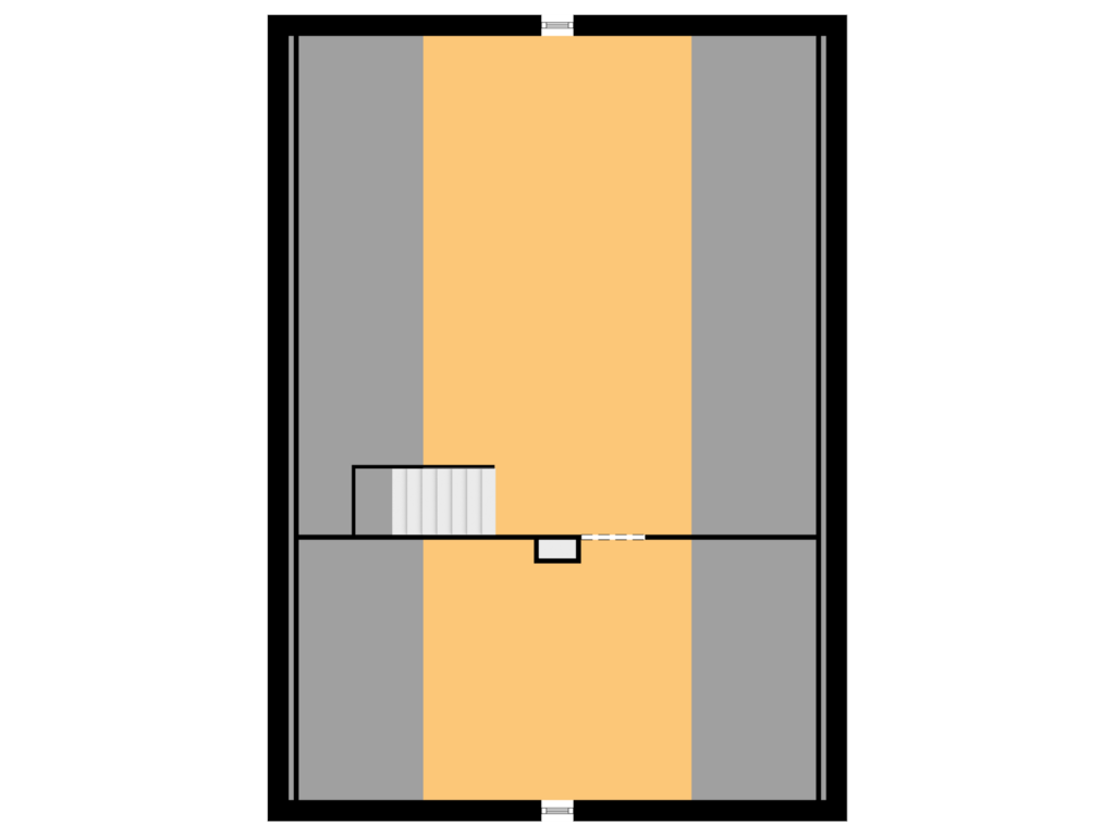 View floorplan of 1e verdieping of Dorpsstraat 127-A