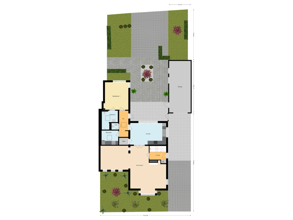 Bekijk plattegrond van Situatie van Rijkenstraat 1