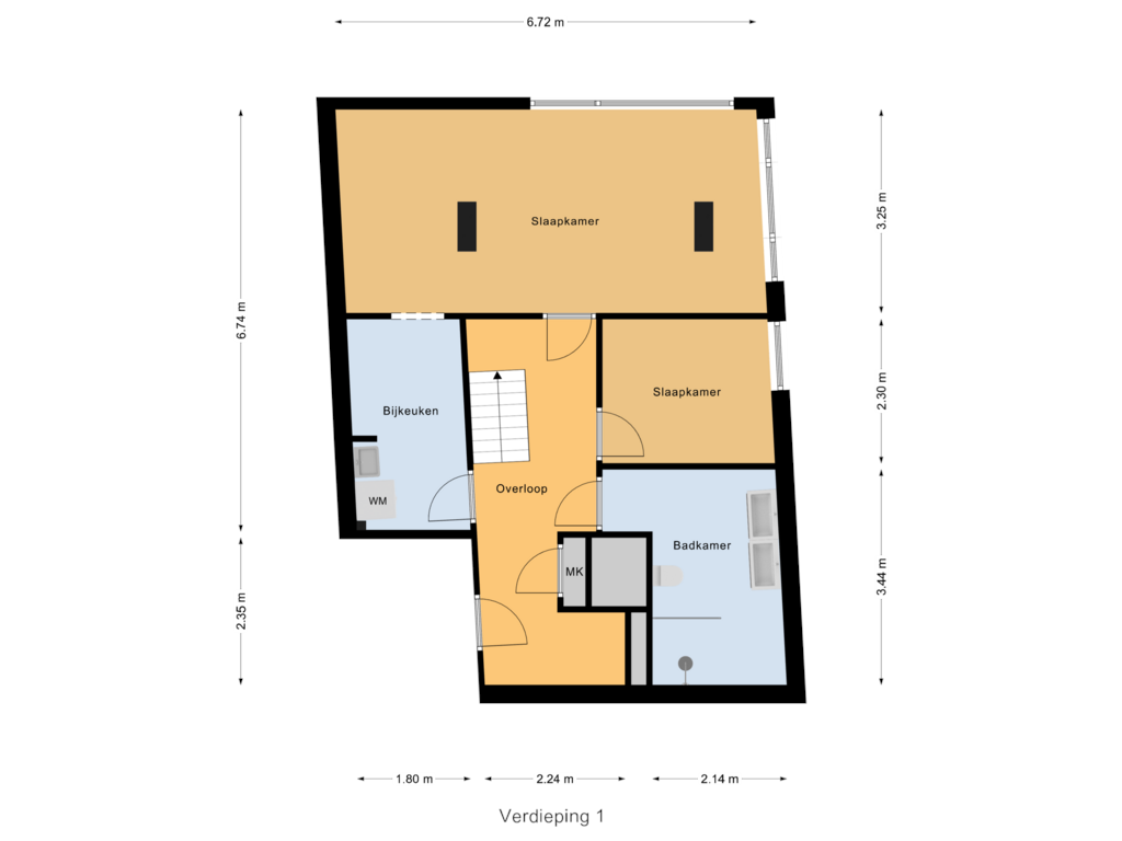 View floorplan of Verdieping 1 of Esplanade 43