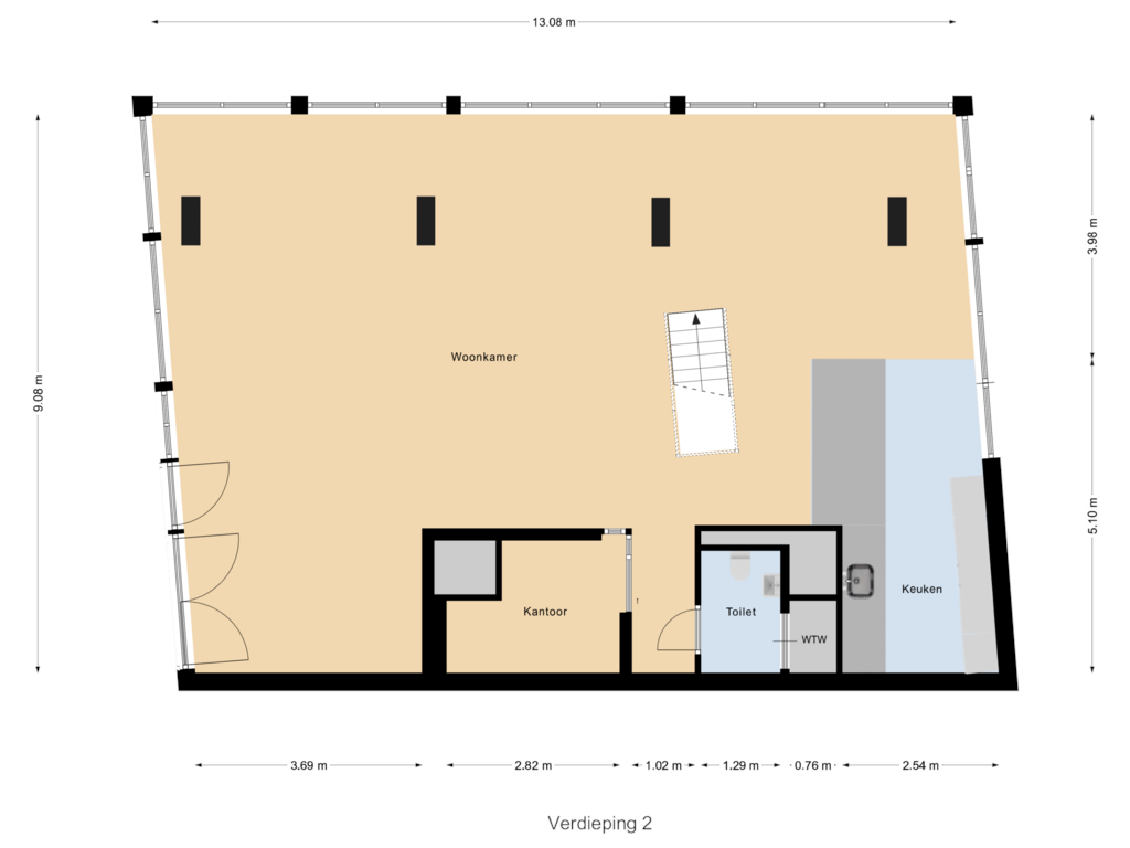 View floorplan of Verdieping 2 of Esplanade 43