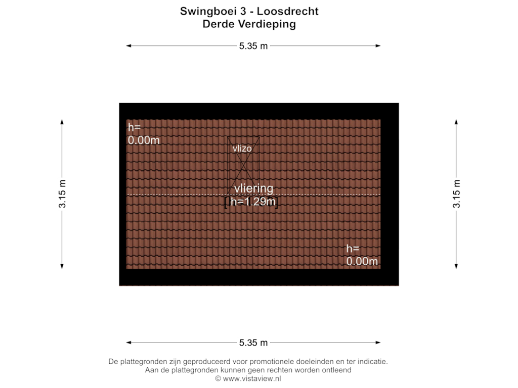 View floorplan of DERDE VERDIEPING of Swingboei 3