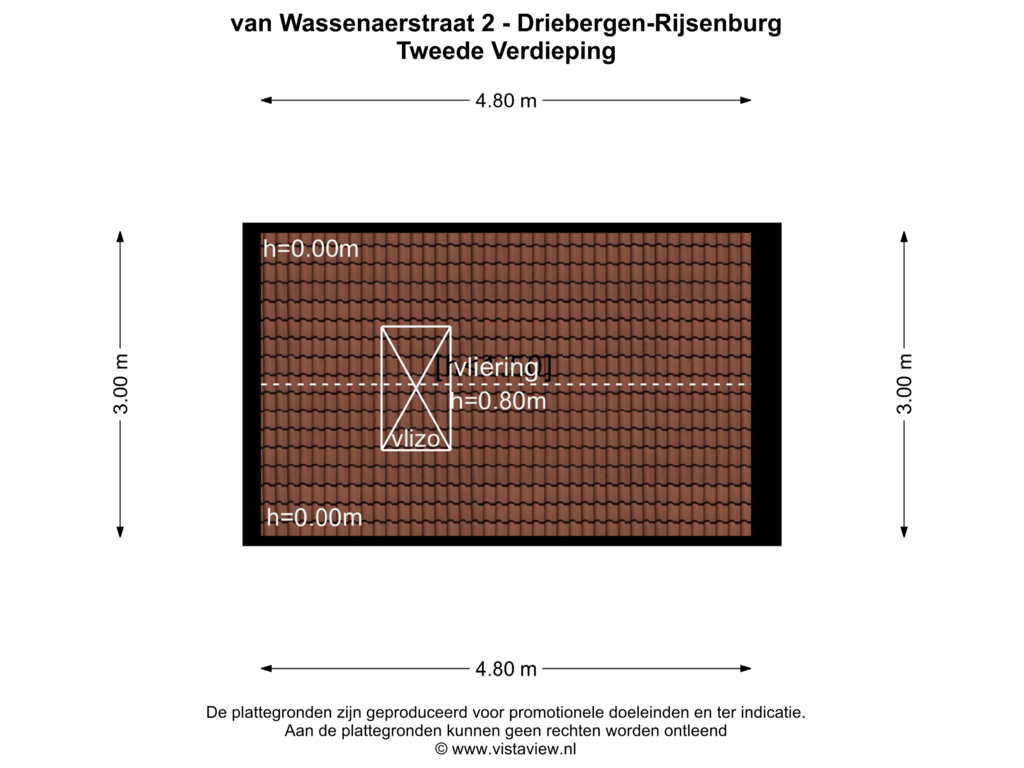 View floorplan of TWEEDE VERDIEPING of van Wassenaerstraat 2