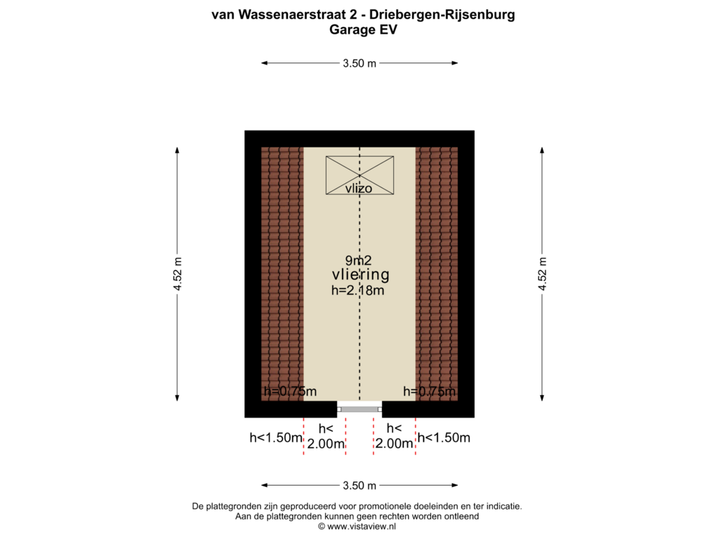 View floorplan of GARAGE EV of van Wassenaerstraat 2