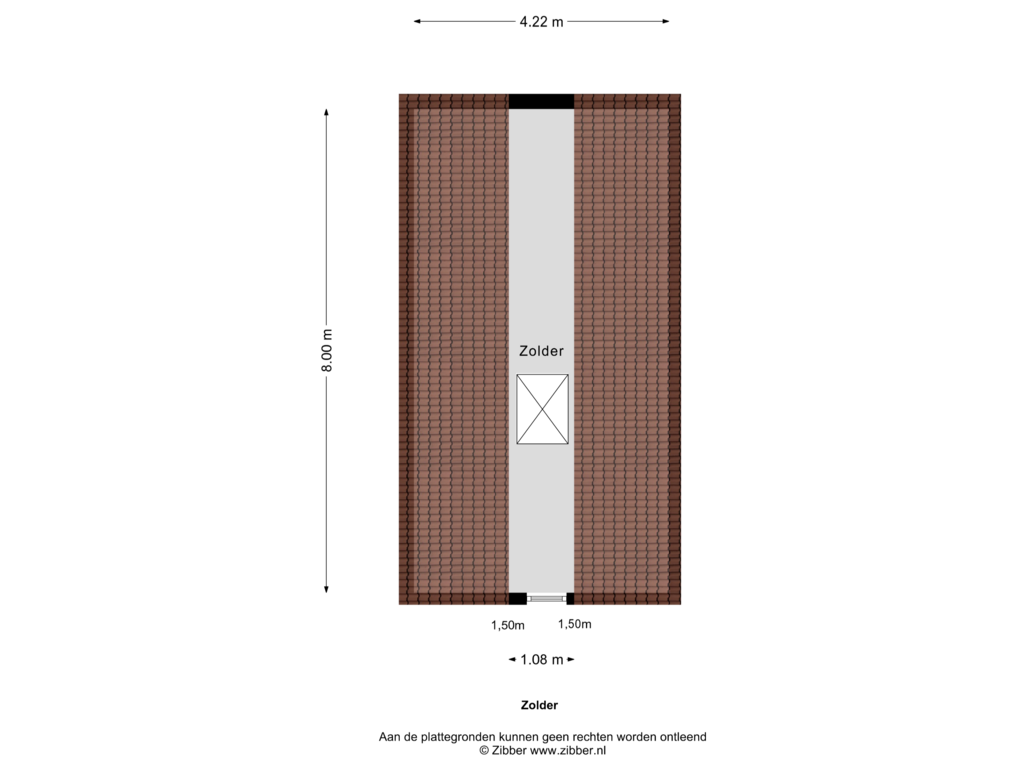 Bekijk plattegrond van Zolder van Hogewaldstraat 17