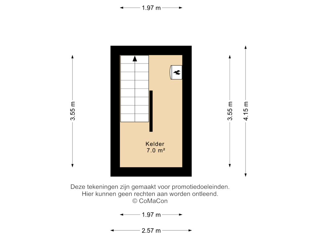 View floorplan of Kelder of Mgr Aertsstraat 42