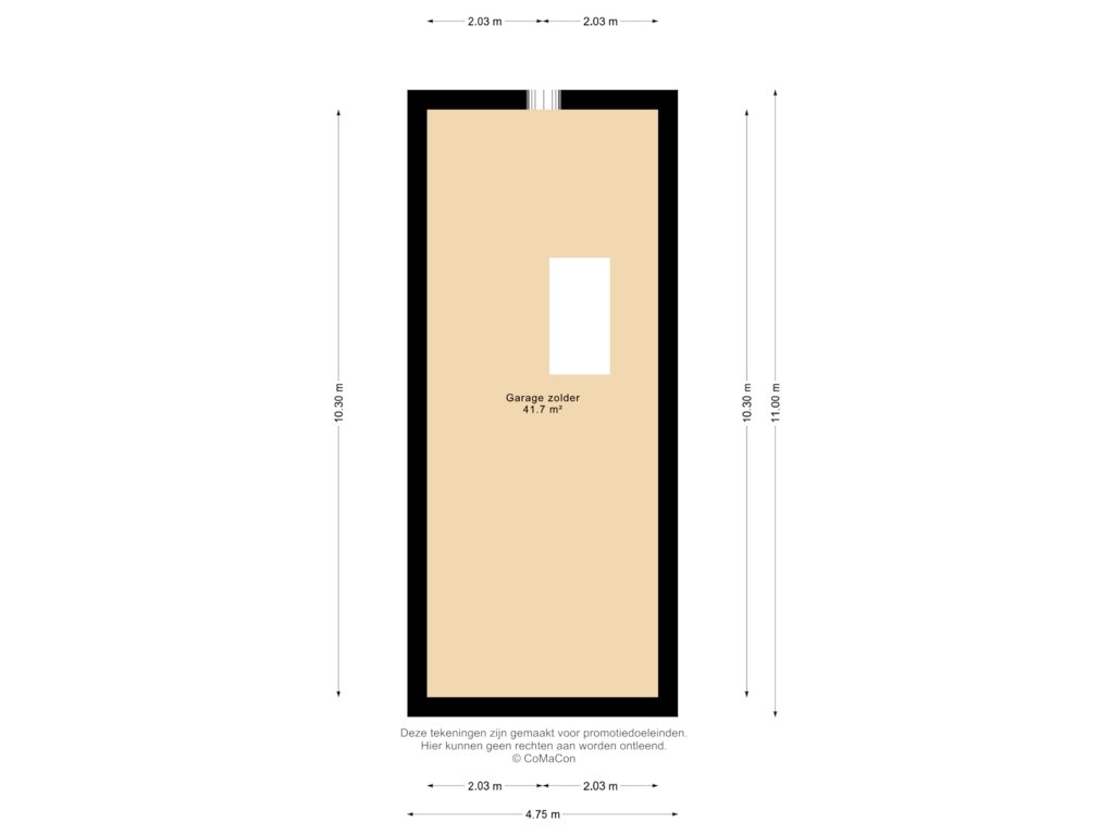 View floorplan of Garage zolder of Mgr Aertsstraat 42