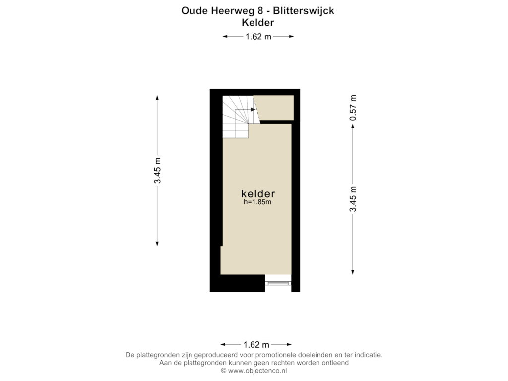 Bekijk plattegrond van KELDER van Oude Heerweg 8