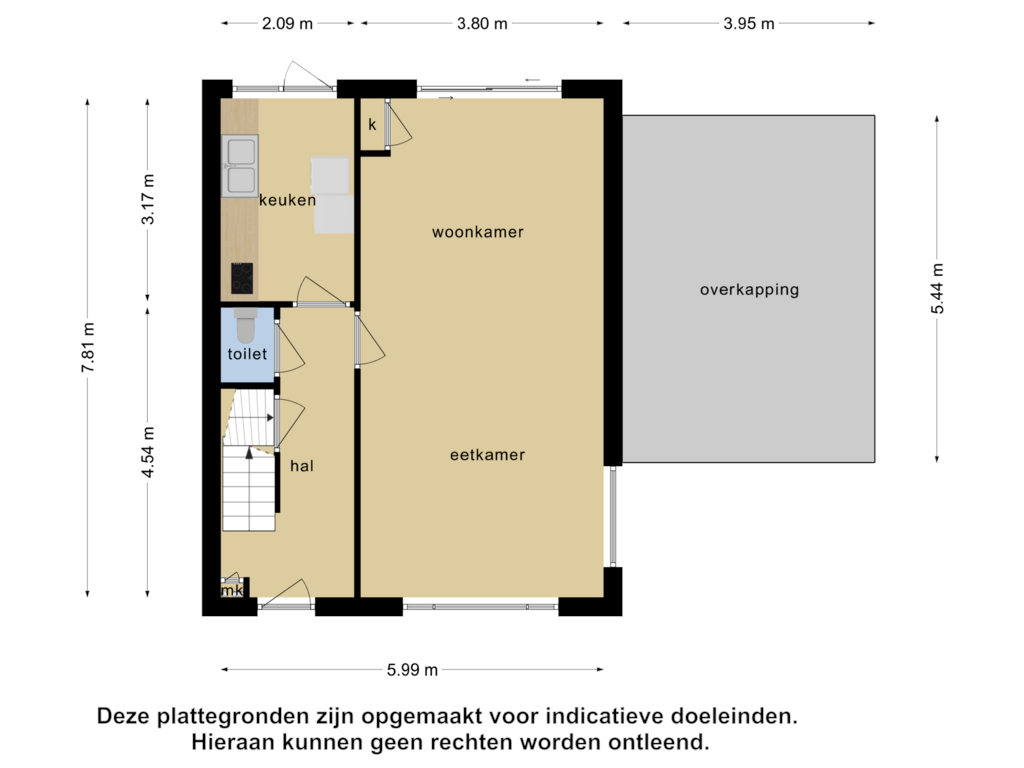 Bekijk plattegrond van Begane grond van van Dijklaan 21