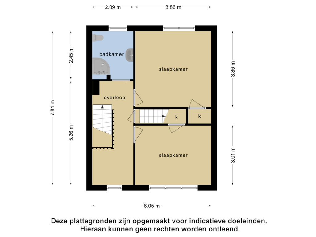 Bekijk plattegrond van 1e verdieping van van Dijklaan 21