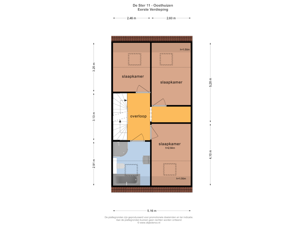 Bekijk plattegrond van EERSTE VERDIEPING van De Ster 11