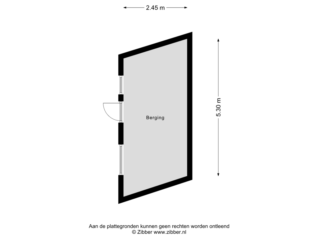 View floorplan of Berging of Oudedijkse Schiekade 103