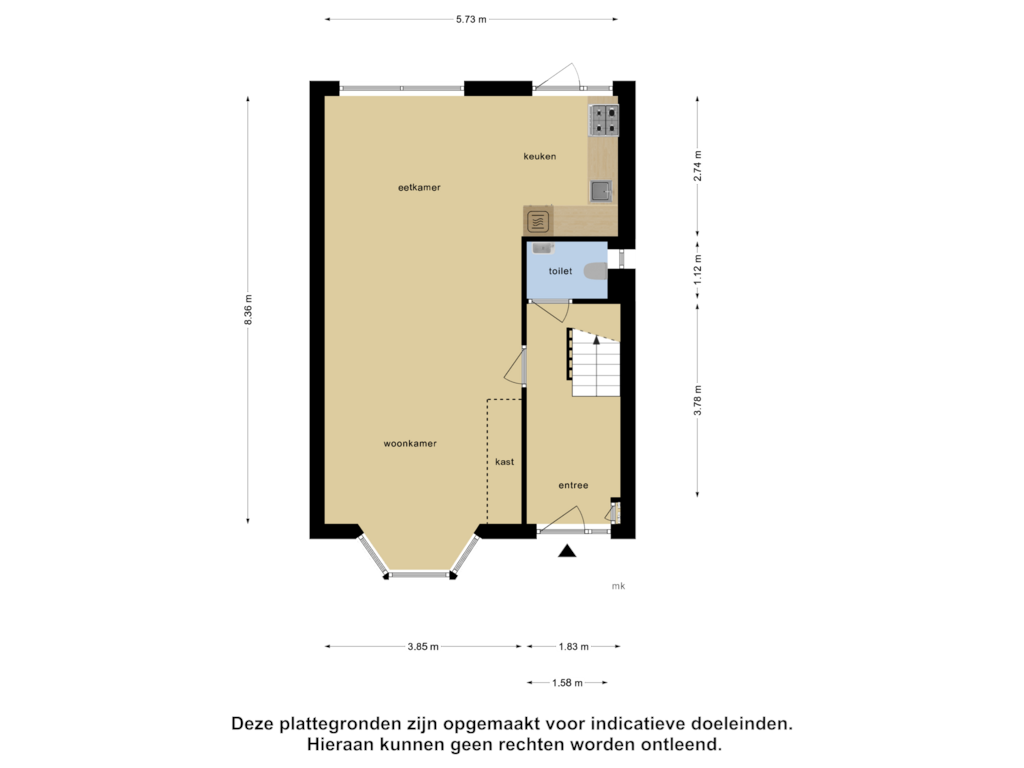 Bekijk plattegrond van Begane Grond van Duinwijklaan 19