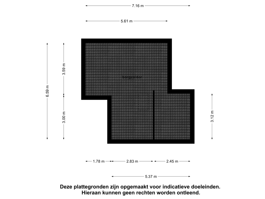 View floorplan of 1e verdieping of Oosterpark 3-R