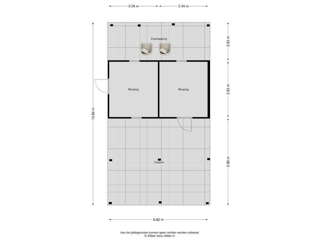 Bekijk plattegrond van Berging van Adriaen de Vrieslaan 17