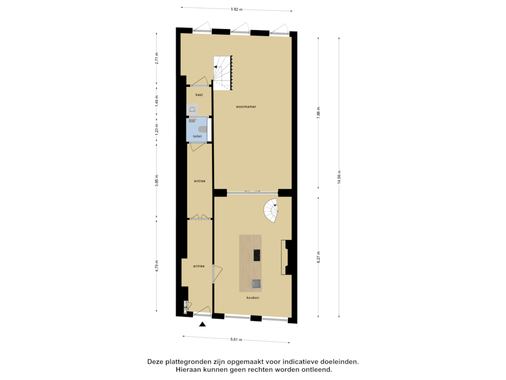 Bekijk plattegrond van Begane Grond van Steenstraat 29