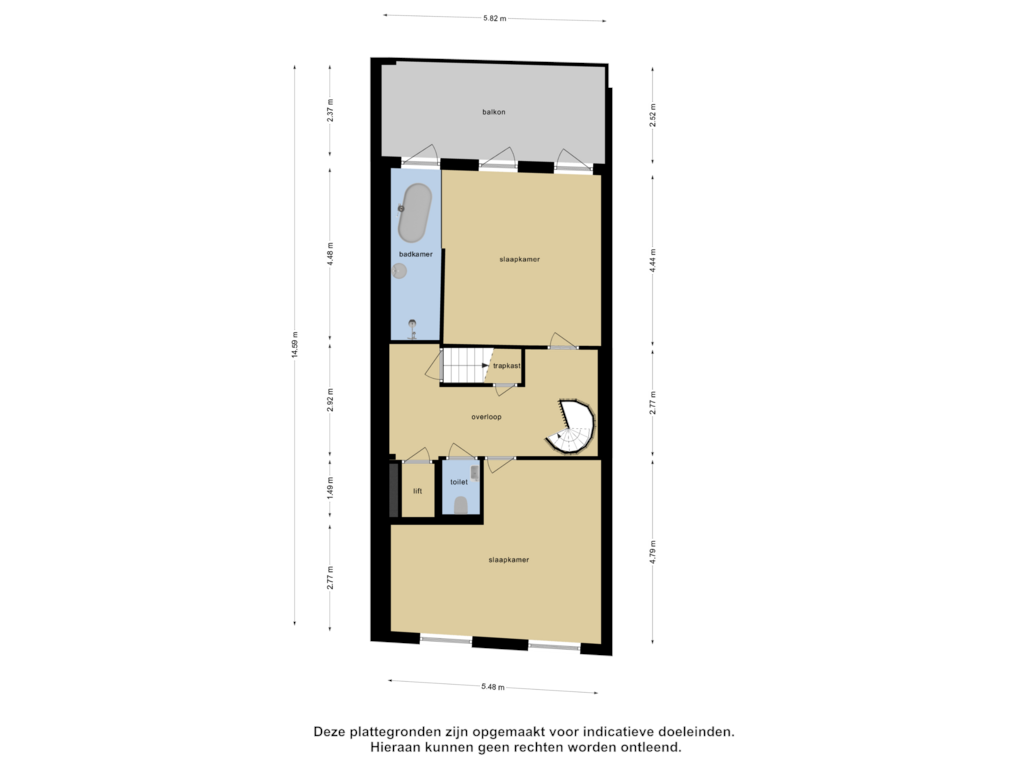 Bekijk plattegrond van Eerste Verdieping van Steenstraat 29