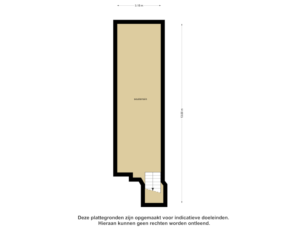 Bekijk plattegrond van Souterrain van Steenstraat 29