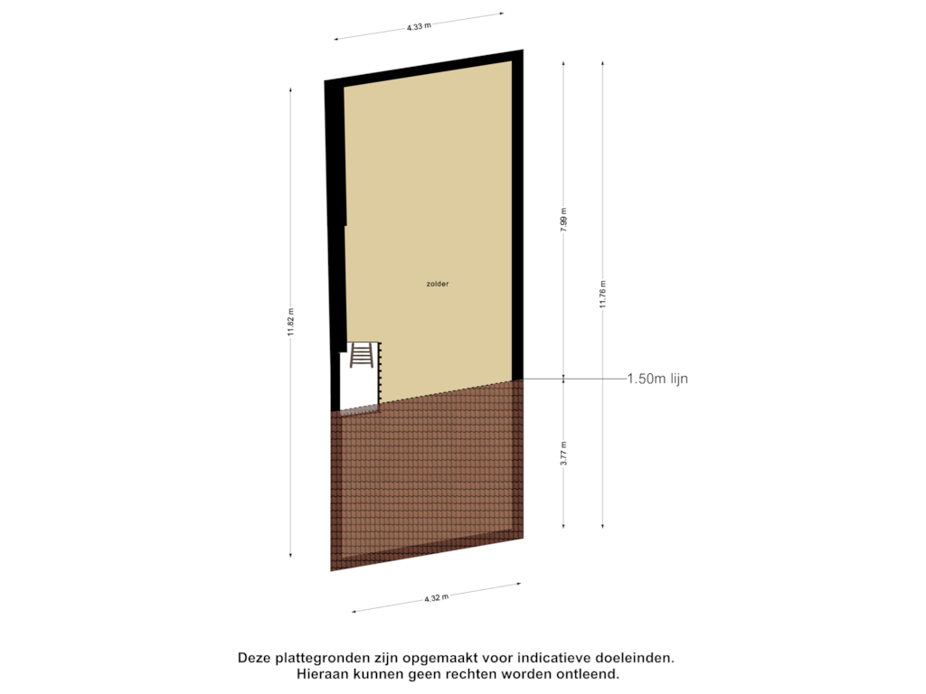 Bekijk plattegrond van Garage Zolder van Steenstraat 29