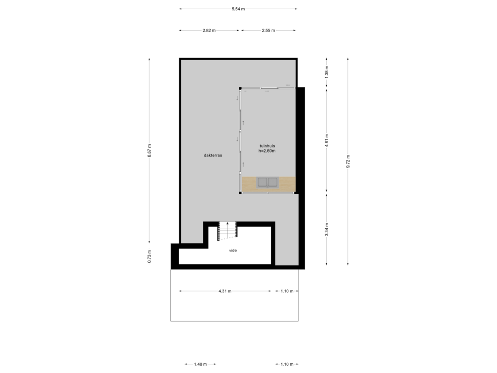 View floorplan of Vierde Verdieping of Scheepvaartstraat 6-H1