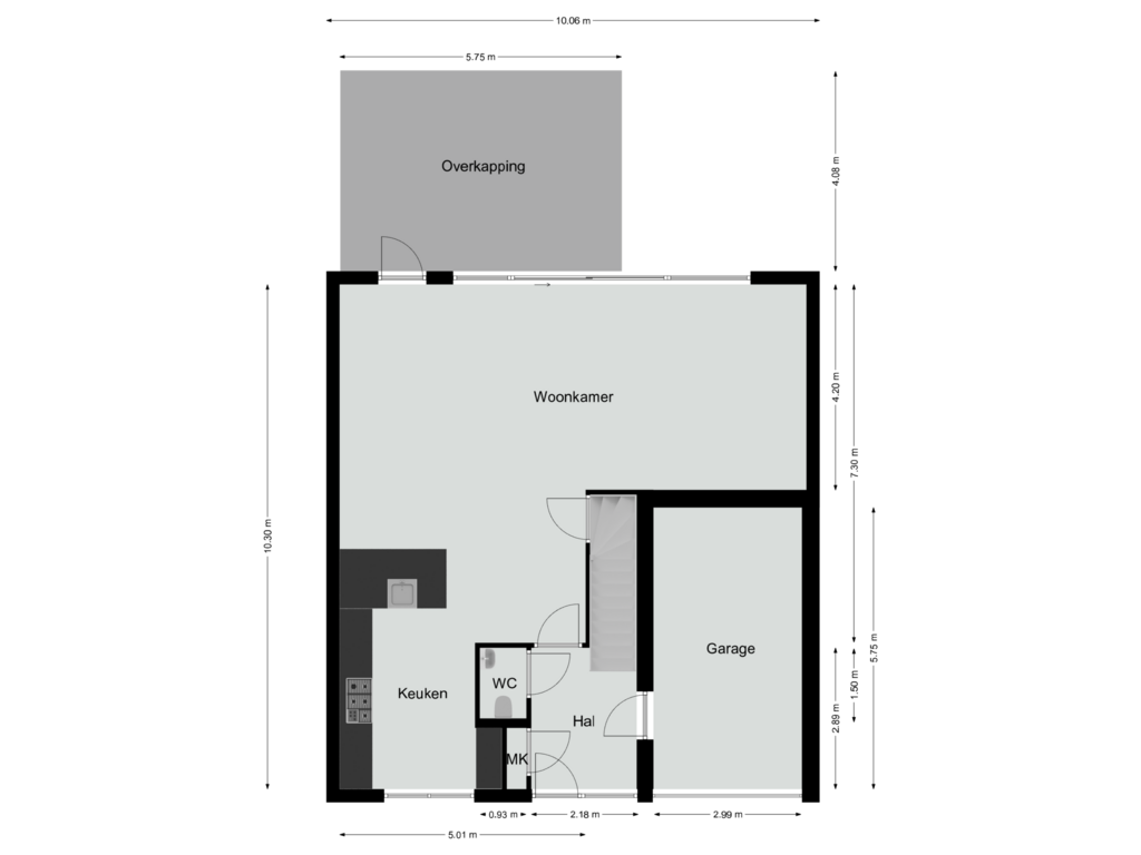 Bekijk plattegrond van Begane grond van Aan de Dijk 180