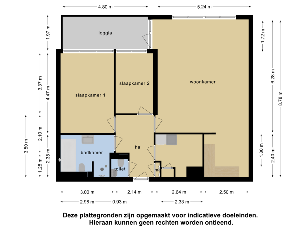 Bekijk plattegrond van Appartement van De Cassij 30-B05