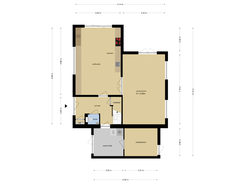 View floorplan of Begane Grond of Wagenmaker 4