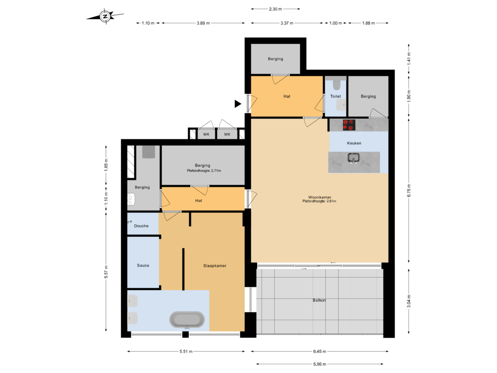 View floorplan of Plattegrond of William Boothlaan 186