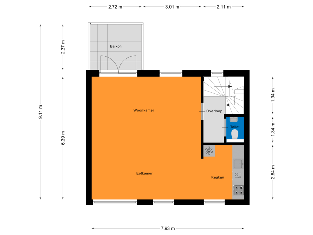 Bekijk plattegrond van Eerste Verdieping van Villa Dotterbloem 20