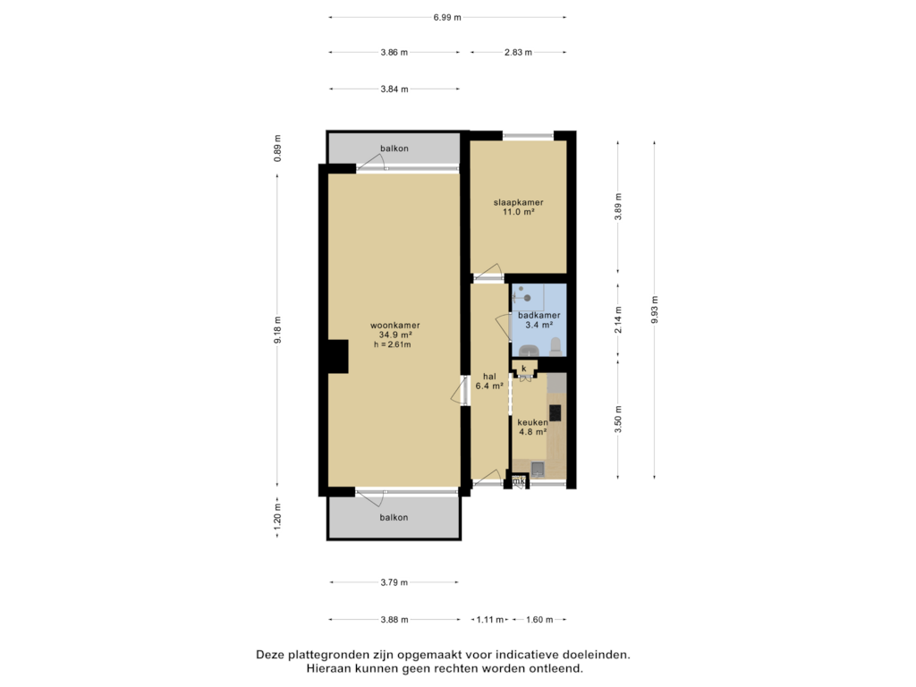 Bekijk plattegrond van appartement van Burgemeester van Alphenstraat 55-F13