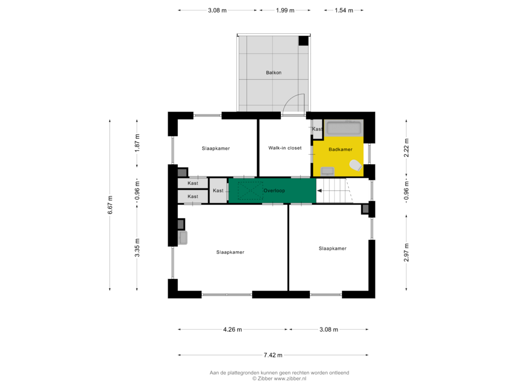 Bekijk plattegrond van Eerste Verdieping van Stationsweg 19